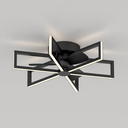 Swirl | 26 in. LED Modern Ceiling Fan with Remote Control & 3 Speeds 0