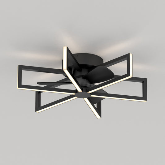 Swirl | 26 in. LED Modern Ceiling Fan with Remote Control & 3 Speeds 0