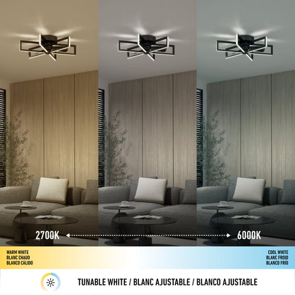 Swirl | 26 in. LED Modern Ceiling Fan with Remote Control & 3 Speeds 6