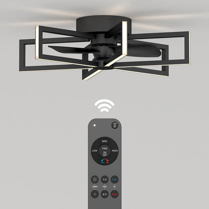 Swirl | 26 in. LED Modern Ceiling Fan with Remote Control & 3 Speeds 8