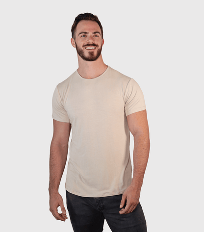 T-shirt in bambù Swift con orlo curvo - Sandstone