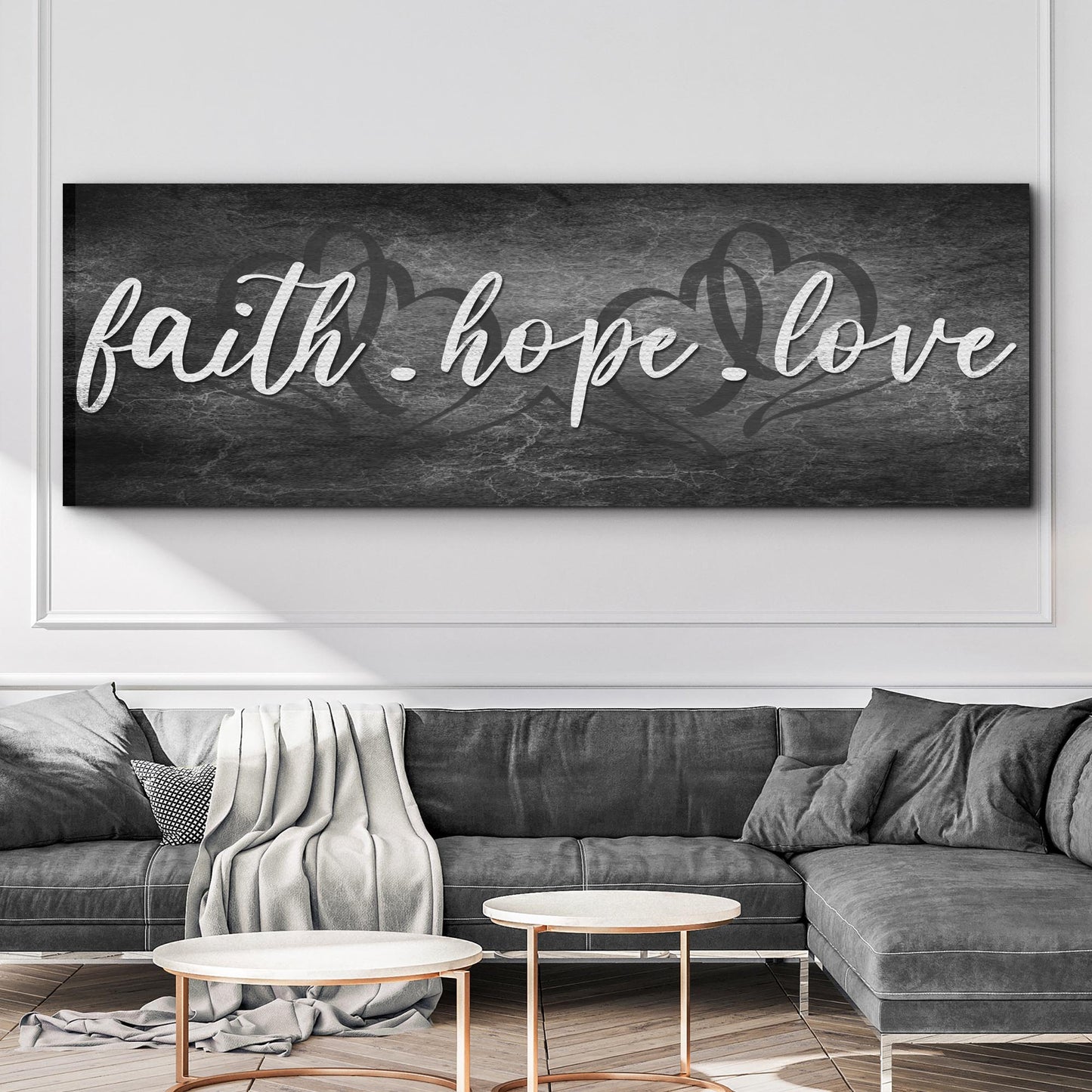 Teken van Geloof, Hoop en Liefde - Essentiële Christelijke Muurdecoratie, Christelijke Woondecoratie, Religieuze Kunstwerken
