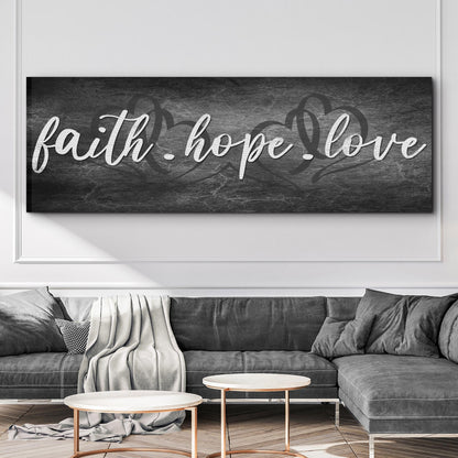 Teken van Geloof, Hoop en Liefde - Essentiële Christelijke Muurdecoratie, Christelijke Woondecoratie, Religieuze Kunstwerken