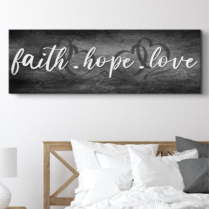 Teken van Geloof, Hoop en Liefde - Essentiële Christelijke Muurdecoratie, Christelijke Woondecoratie, Religieuze Kunstwerken