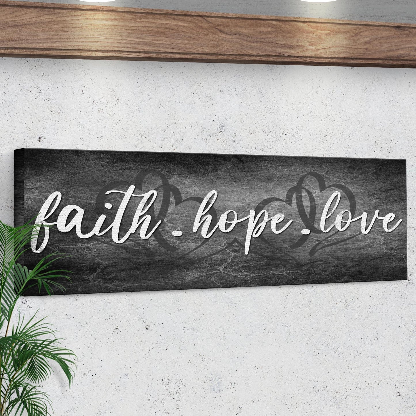 Teken van Geloof, Hoop en Liefde - Essentiële Christelijke Muurdecoratie, Christelijke Woondecoratie, Religieuze Kunstwerken
