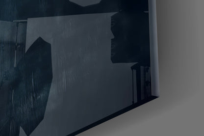 Červený měsíc na vzestupu – skleněné nástěnné umění || Designérská kolekce