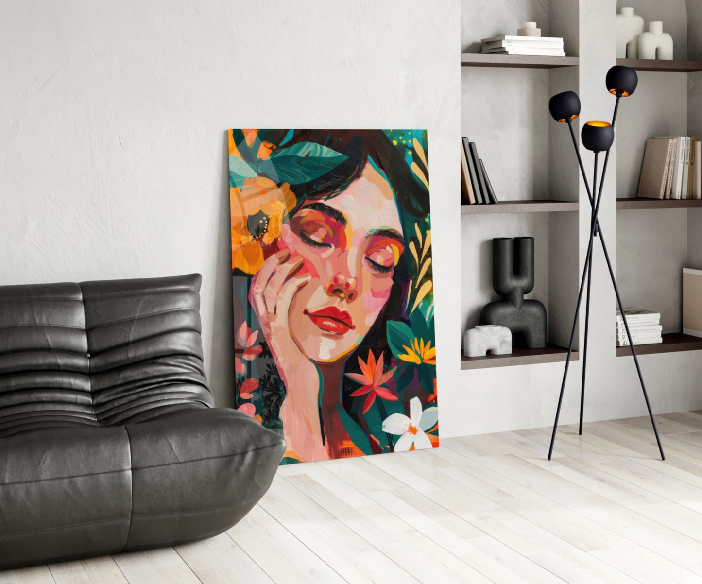 Skleněné nástěnné umění Jarní krása || Designerská kolekce