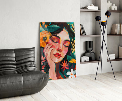 Skleněné nástěnné umění Jarní krása || Designerská kolekce