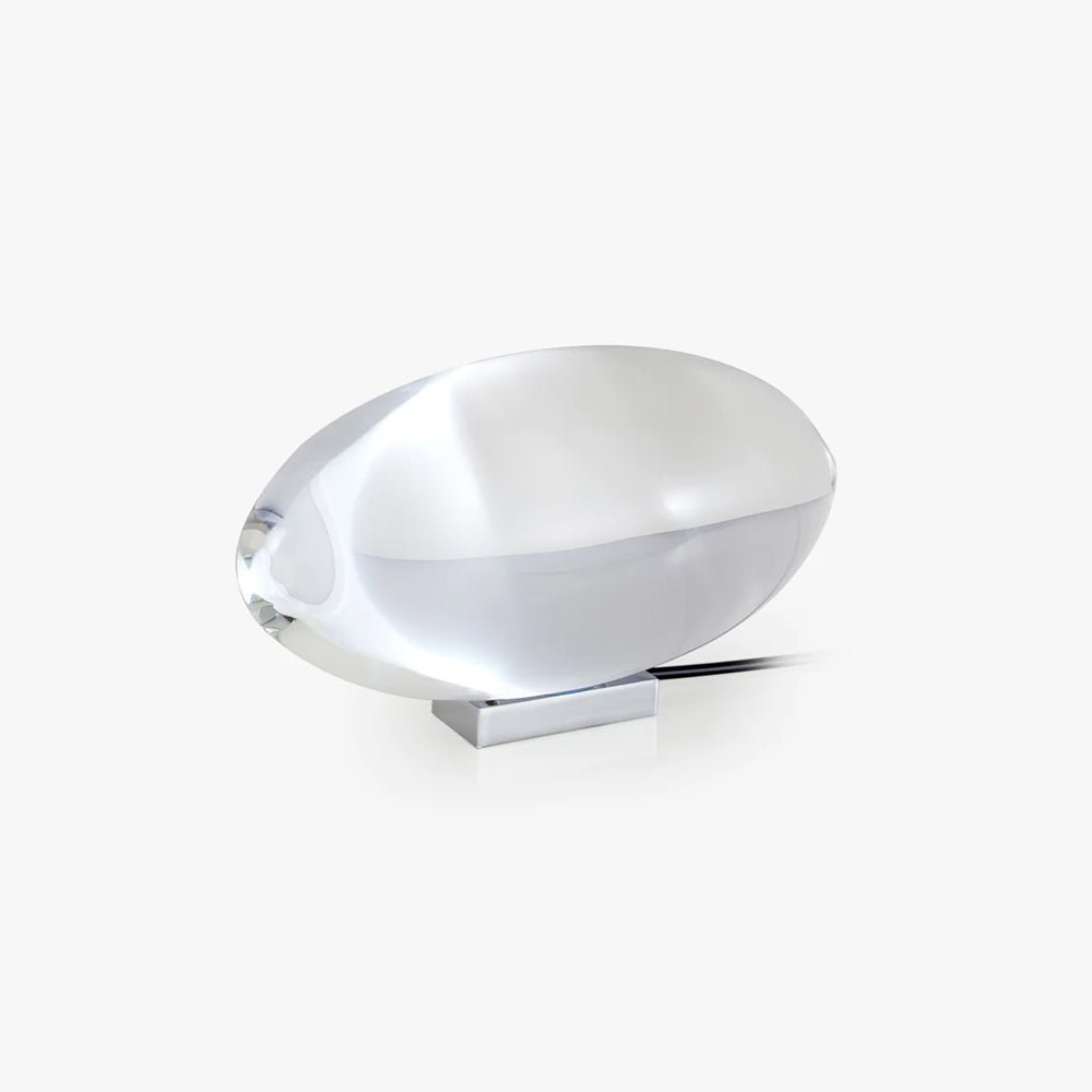 Table Lamp | Elegant Oval Glass Design with Integrated LED Lighting 1