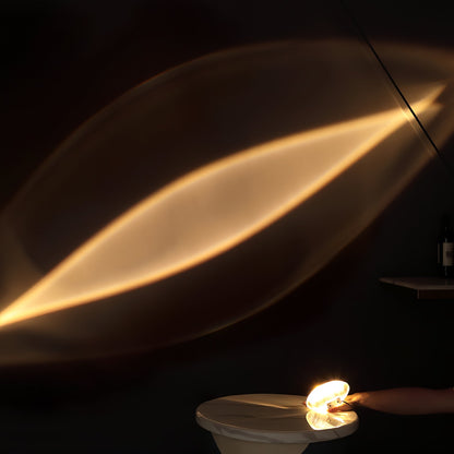 Table Lamp | Elegant Oval Glass Design with Integrated LED Lighting 5