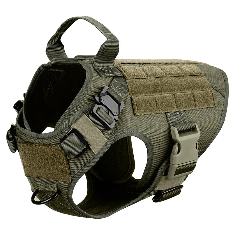 Tactical Dog Harness | Durable Adjustable Harness with Handle & Leash Set 0