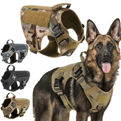 Tactical Dog Harness | Durable Adjustable Harness with Handle & Leash Set 1