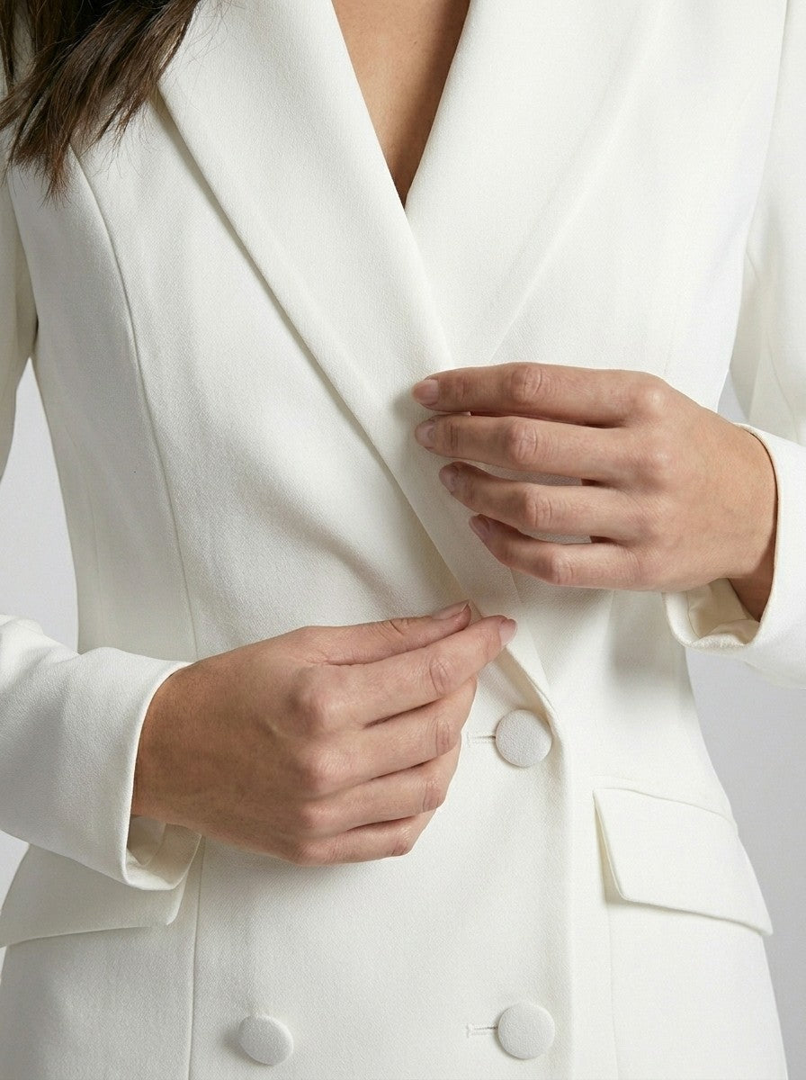 Tailored Midi Dress | Structured Blazer-Inspired Design 3