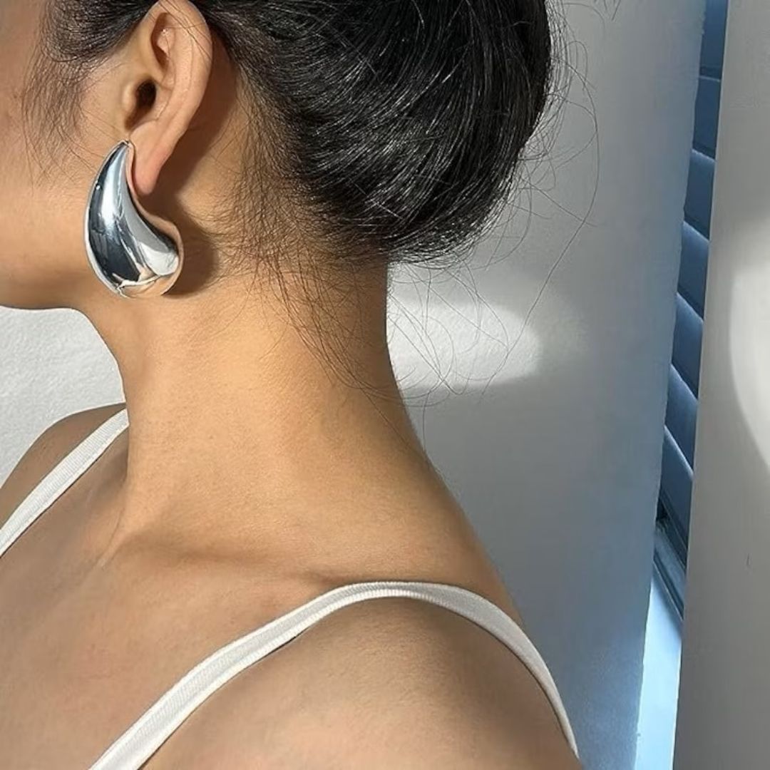 Teardrop Earrings | Hand-Polished 18K Gold with Hypoallergenic Design 3