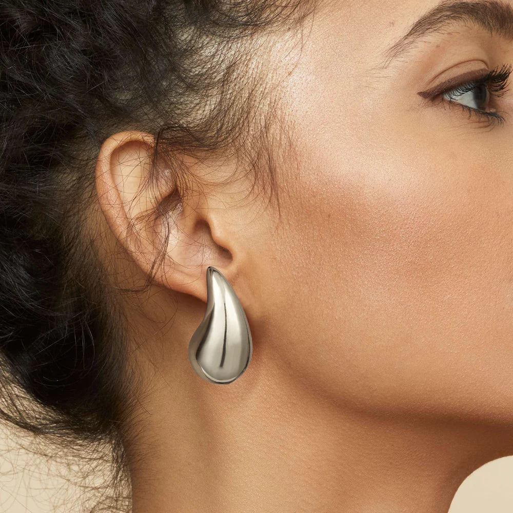 Teardrop Earrings | Hand-Polished 18K Gold with Hypoallergenic Design 4