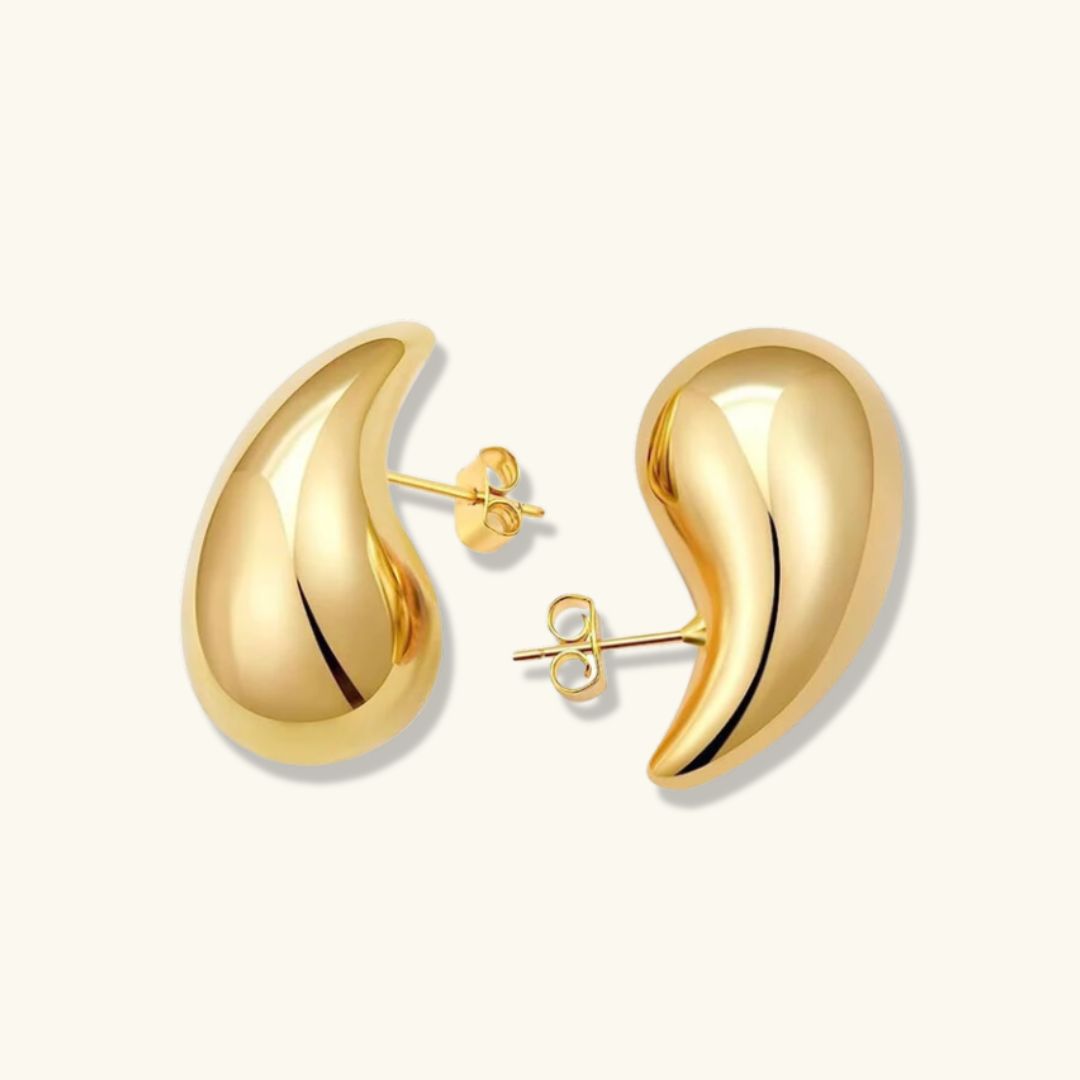 Teardrop Earrings | Hand-Polished 18K Gold with Hypoallergenic Design 8