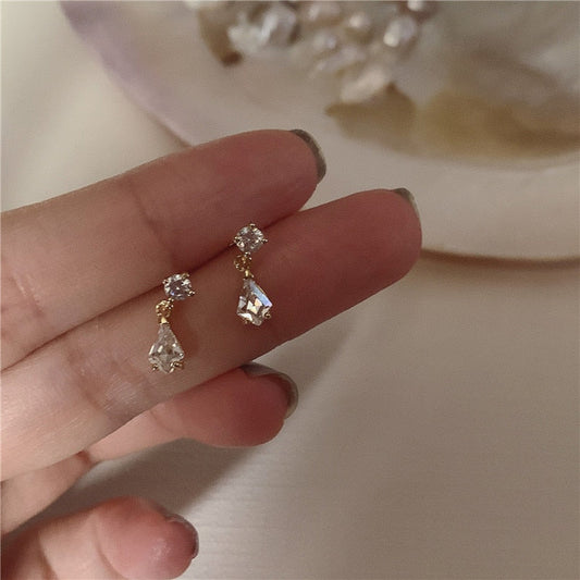 Teardrop Pave Earrings | Sparkling Cubic Zircon Stones in Hypoallergenic S925 Silver 0