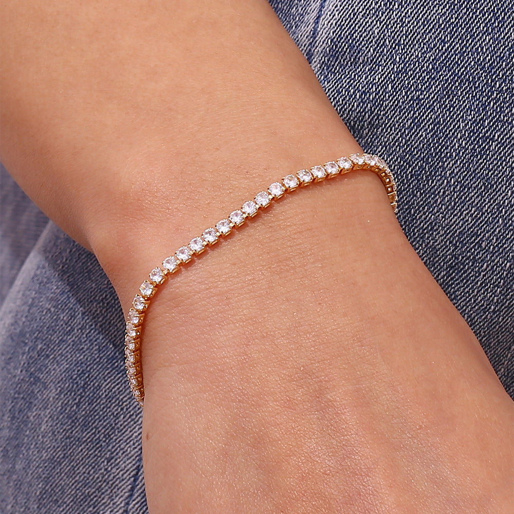Tennis Bracelet | 18k Gold-Plated Stainless Steel with Sparkling Simulants 3