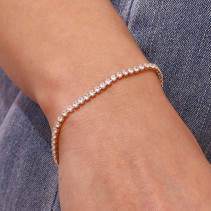 Tennis Bracelet | 18k Gold-Plated Stainless Steel with Sparkling Simulants 3