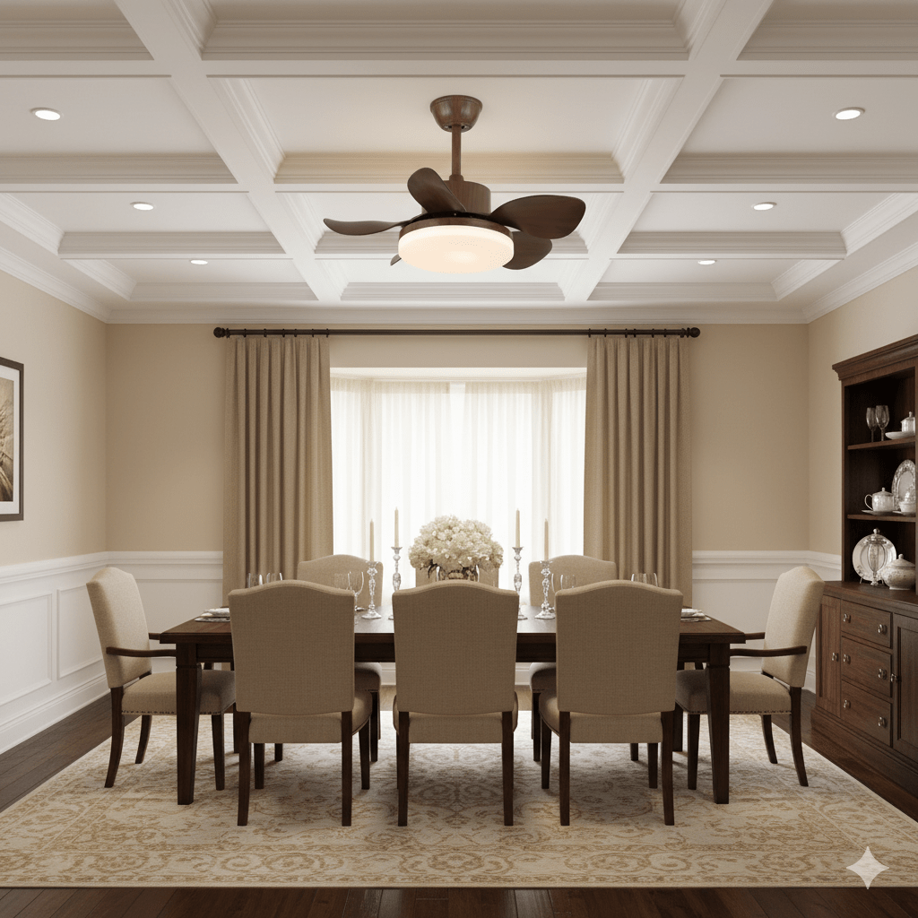 Terra | Walnut Ceiling Fan Light with Integrated LED and 6-Speed Control 2