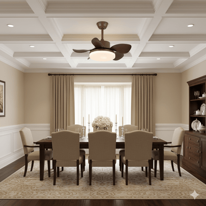Terra | Walnut Ceiling Fan Light with Integrated LED and 6-Speed Control 2