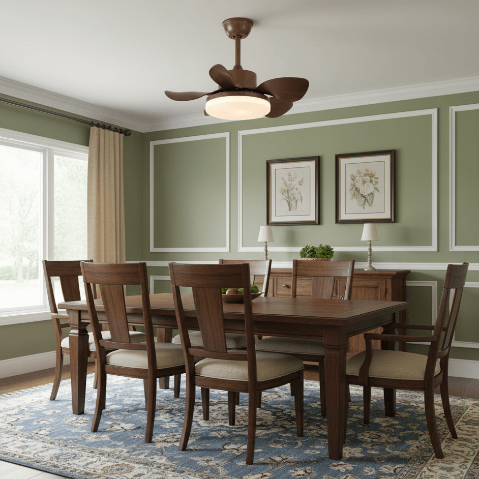 Terra | Walnut Ceiling Fan Light with Integrated LED and 6-Speed Control 4