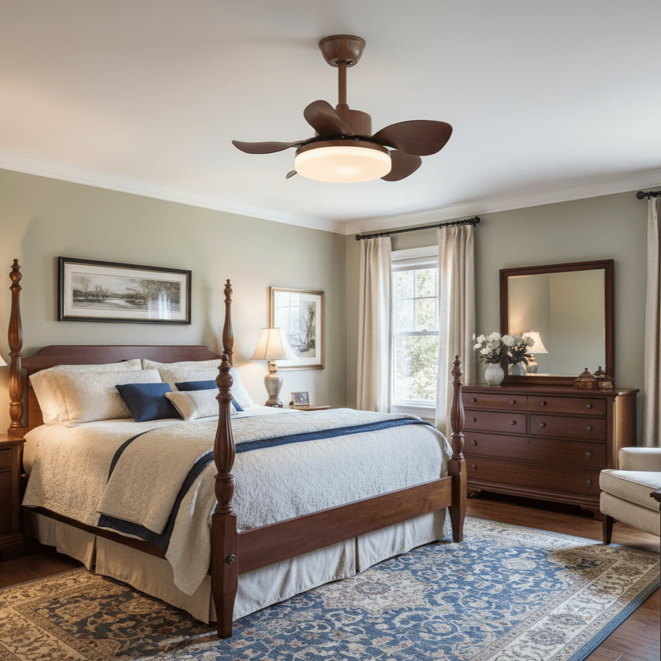 Terra | Walnut Ceiling Fan Light with Integrated LED and 6-Speed Control 5