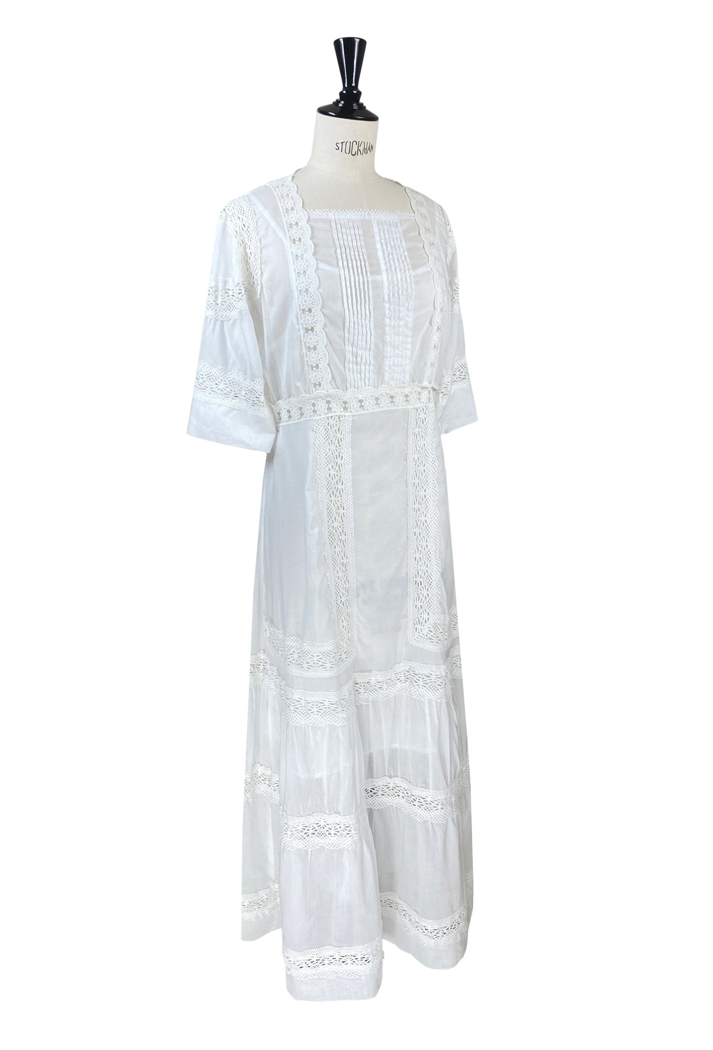 Dorothea edwardiansk kjole - antikk hvit