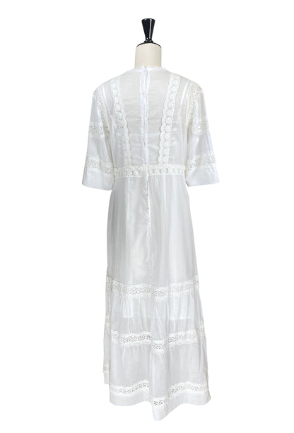 Dorothea edwardiansk kjole - antikk hvit