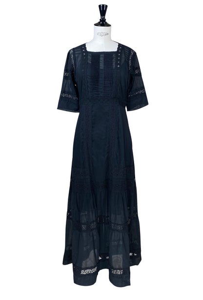 Das Dorothea Edwardian Kleid - Jet Black