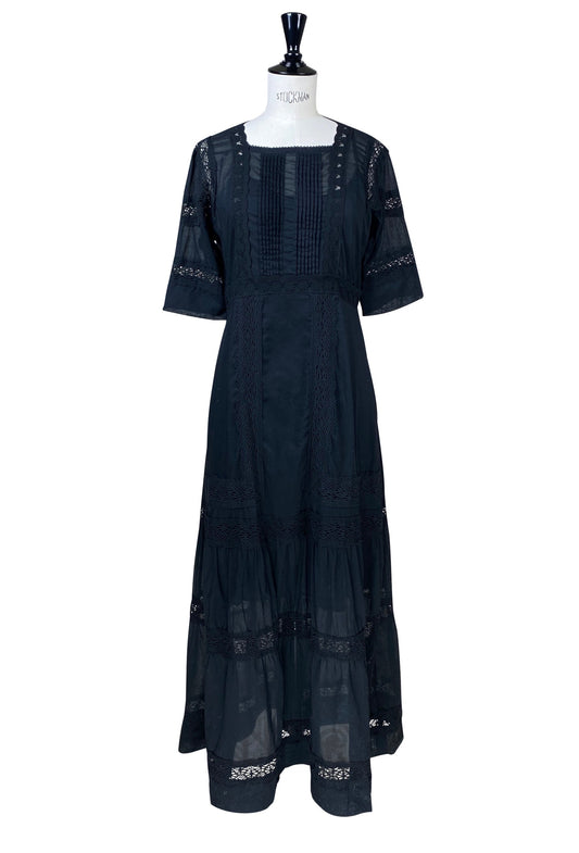 Dorothea edwardianska klänningen - Jet Black
