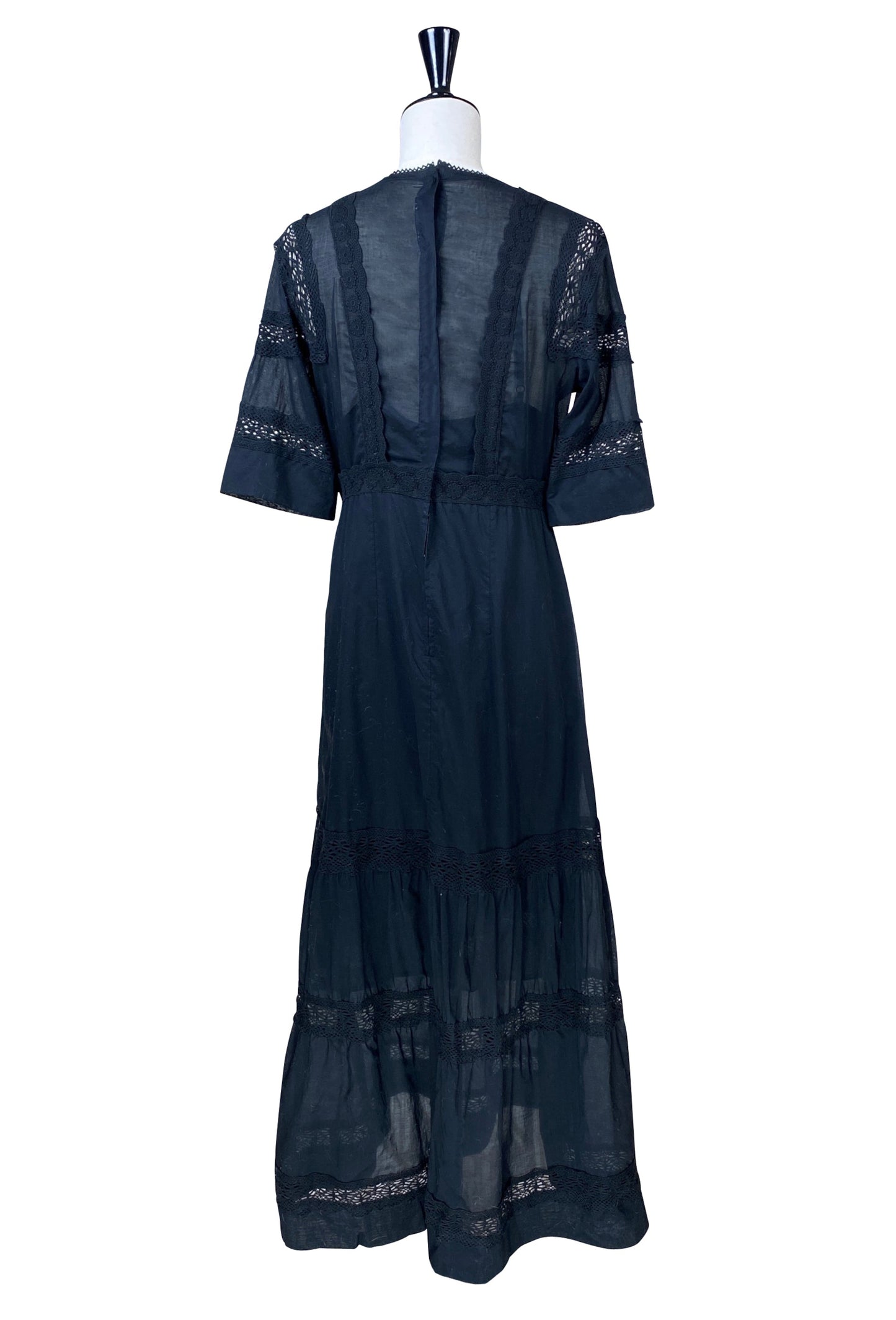 Das Dorothea Edwardian Kleid - Jet Black