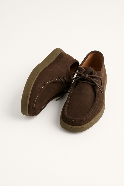 Theodore Suede Lace-Up Shoes | Comfortable Crepe Sole with Rustic Charm 0