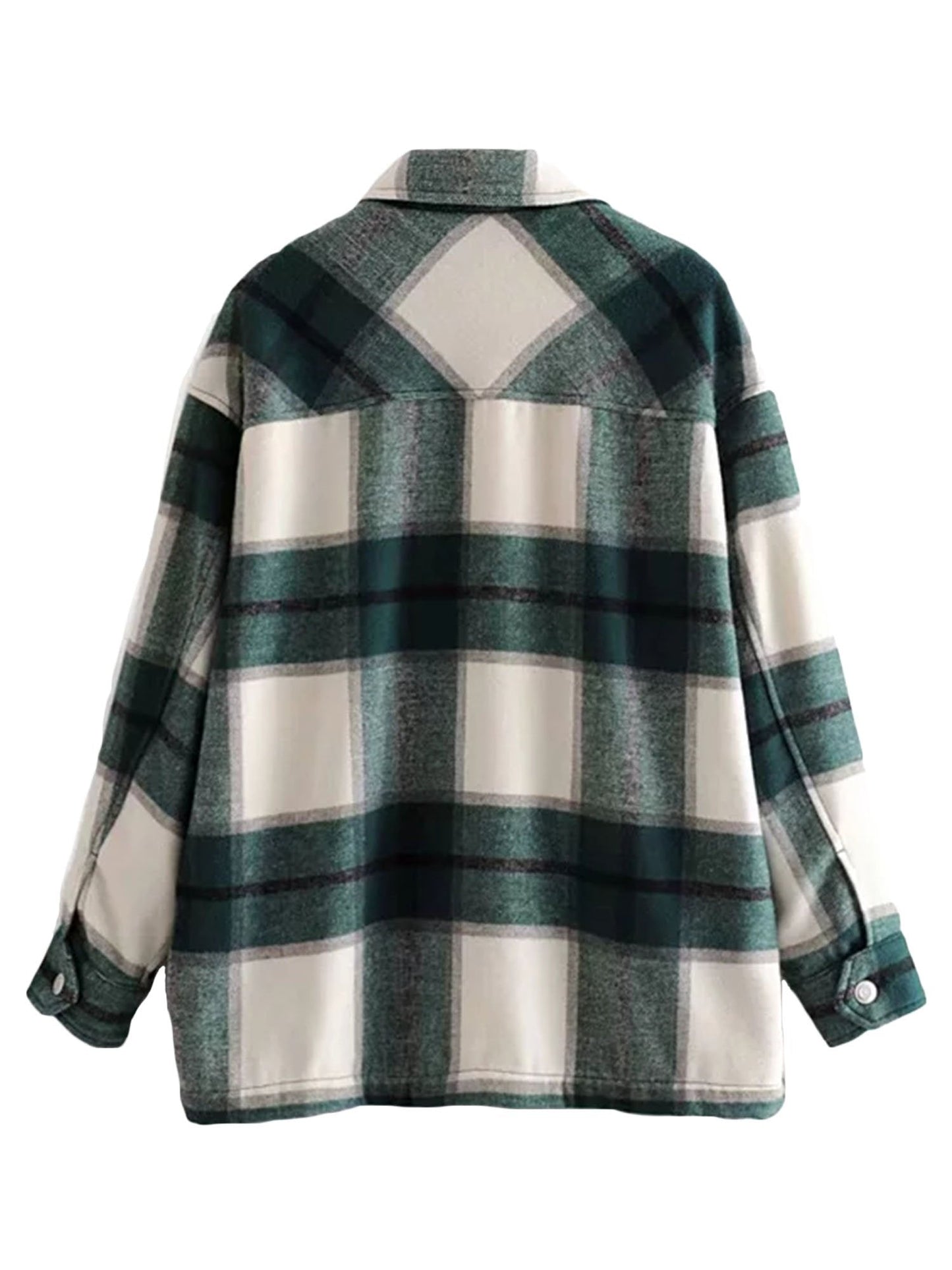 Thick Plaid Shirt Jacket | Versatile Shacket with Button Front 5