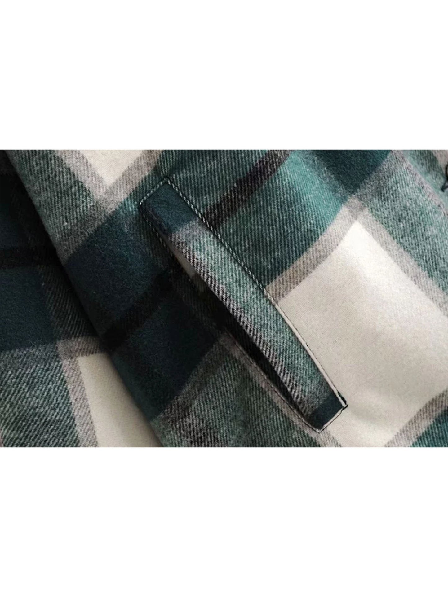 Thick Plaid Shirt Jacket | Versatile Shacket with Button Front 6