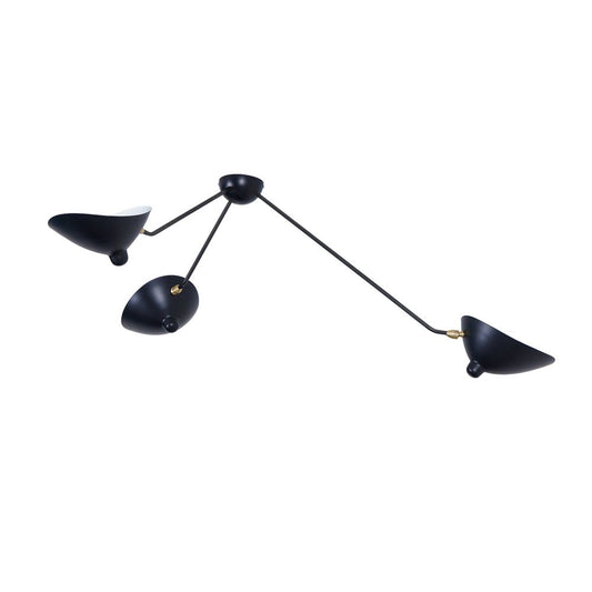 Three Arm Ceiling Lamp | Sculptural Design with Dynamic Aesthetics 0