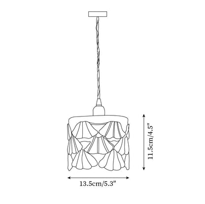 Tiffany Pendant Light | Handmade Glass Shade with Elegant Brass Detail 4