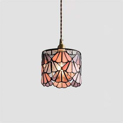 Tiffany Pendant Light | Handmade Glass Shade with Elegant Brass Detail 9