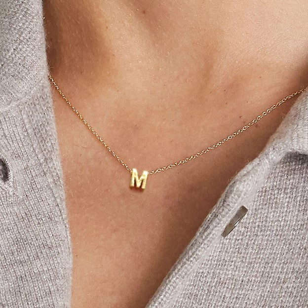 Tiny Initial Necklace | Customizable Stainless Steel Charm with Dainty Chain 4