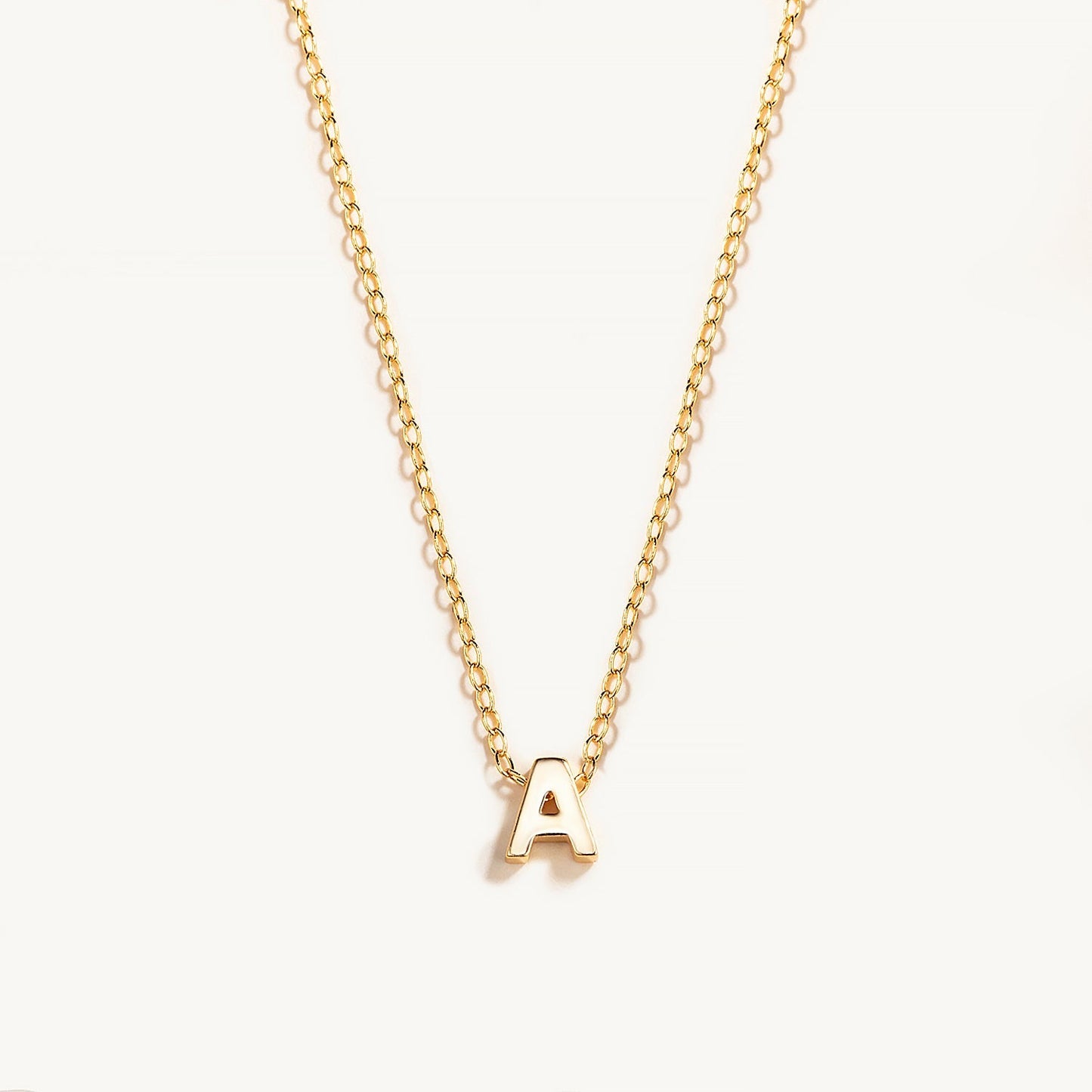 Tiny Initial Necklace | Customizable Stainless Steel Charm with Dainty Chain 5