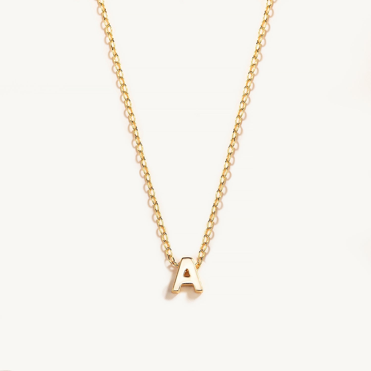 Tiny Initial Necklace | Customizable Stainless Steel Charm with Dainty Chain 5