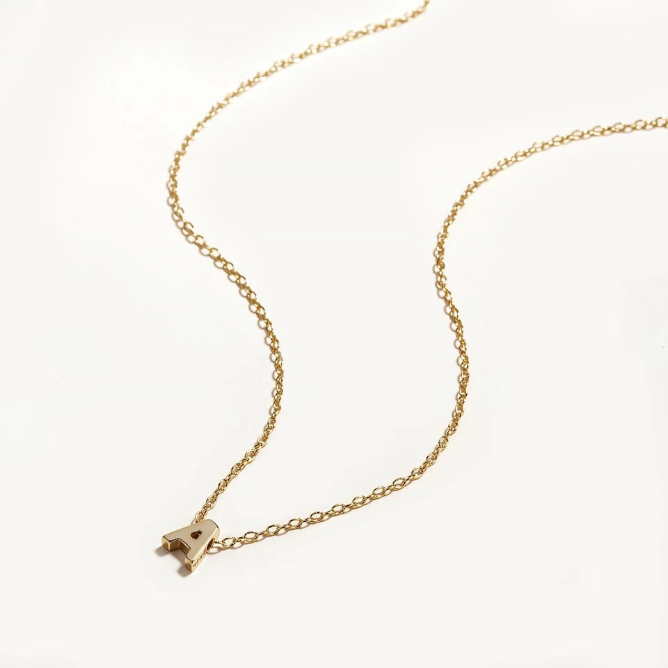 Tiny Initial Necklace | Customizable Stainless Steel Charm with Dainty Chain 6