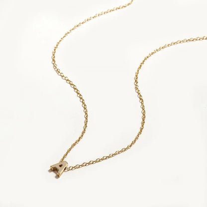 Tiny Initial Necklace | Customizable Stainless Steel Charm with Dainty Chain 6