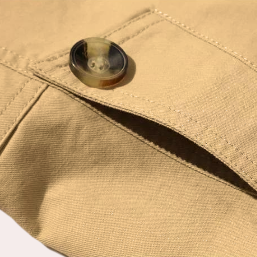 Trench Coat Men | High-Quality Cotton with Adjustable Fit and Classic Style 2