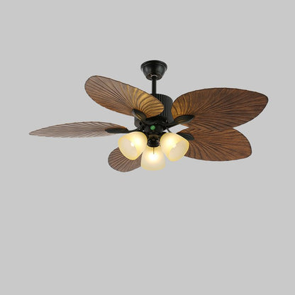 Tropical Ceiling Fan Light | Banana Leaf Design with Integrated Lighting 12