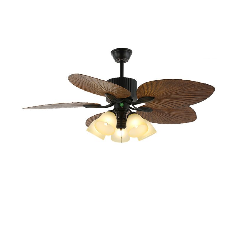 Tropical Ceiling Fan Light | Banana Leaf Design with Integrated Lighting 14