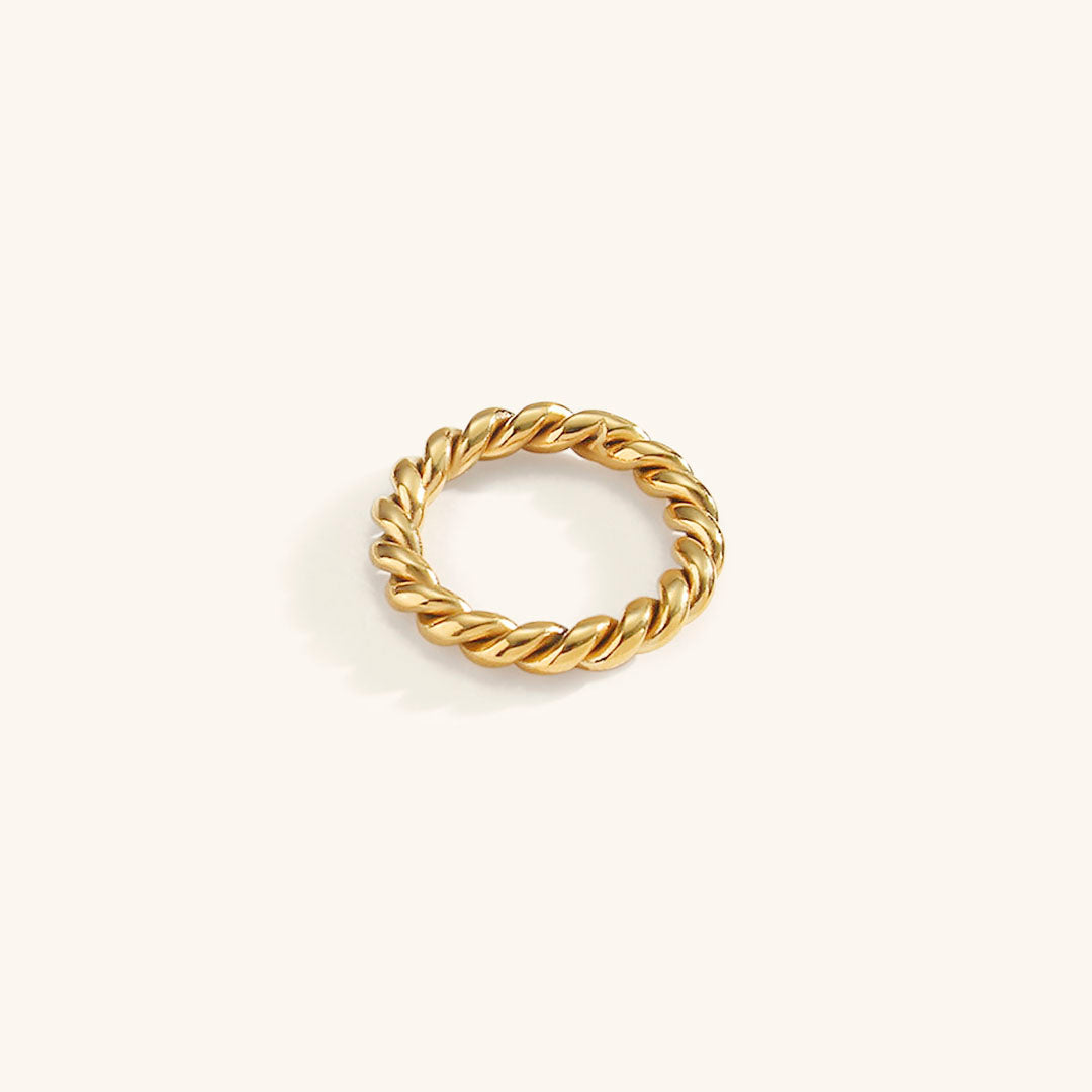 Twist Ring | Stylish Twisted Design in Ethically Sourced Gold 0