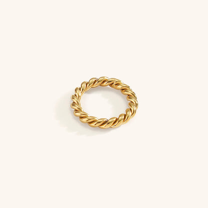 Twist Ring | Stylish Twisted Design in Ethically Sourced Gold 0