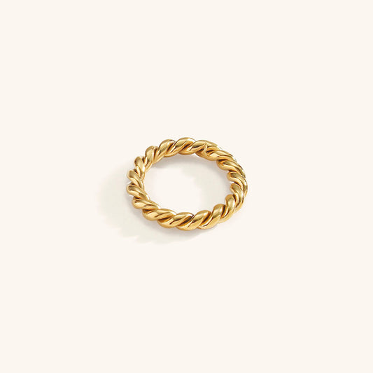 Twist Ring | Stylish Twisted Design in Ethically Sourced Gold 0