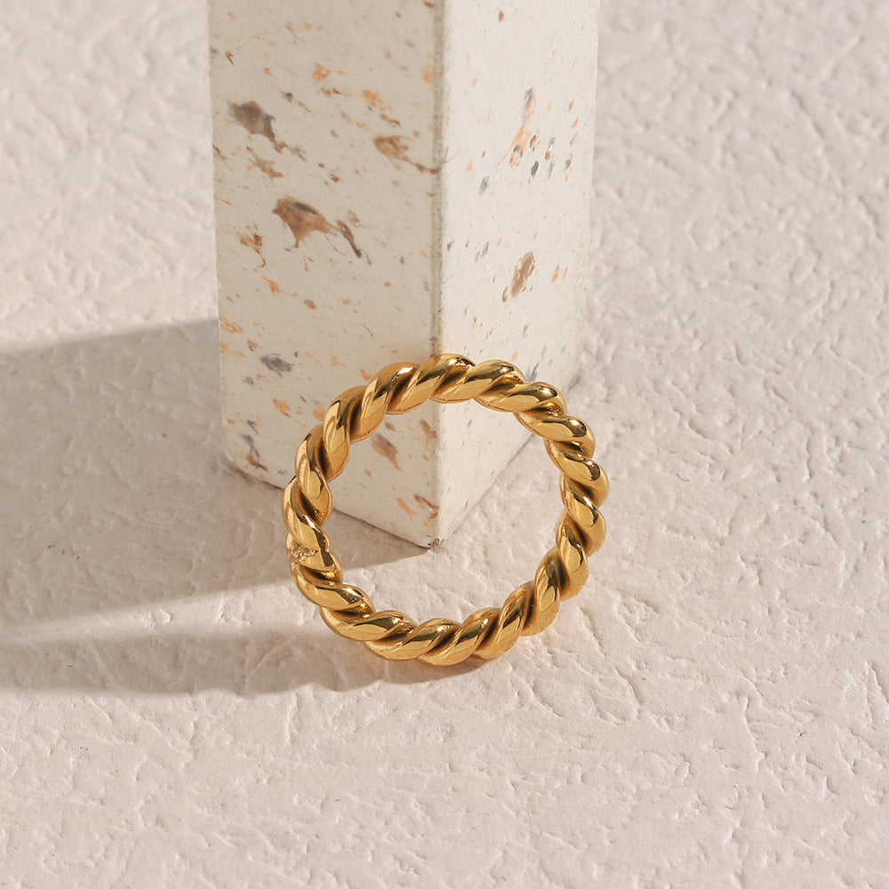 Twist Ring | Stylish Twisted Design in Ethically Sourced Gold 5